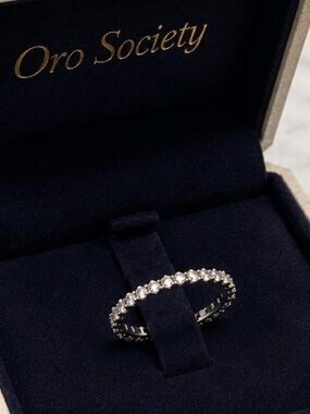 1CTW+ Lab Diamond Eternity Ring Band VS/E Sterling Silver Size 7